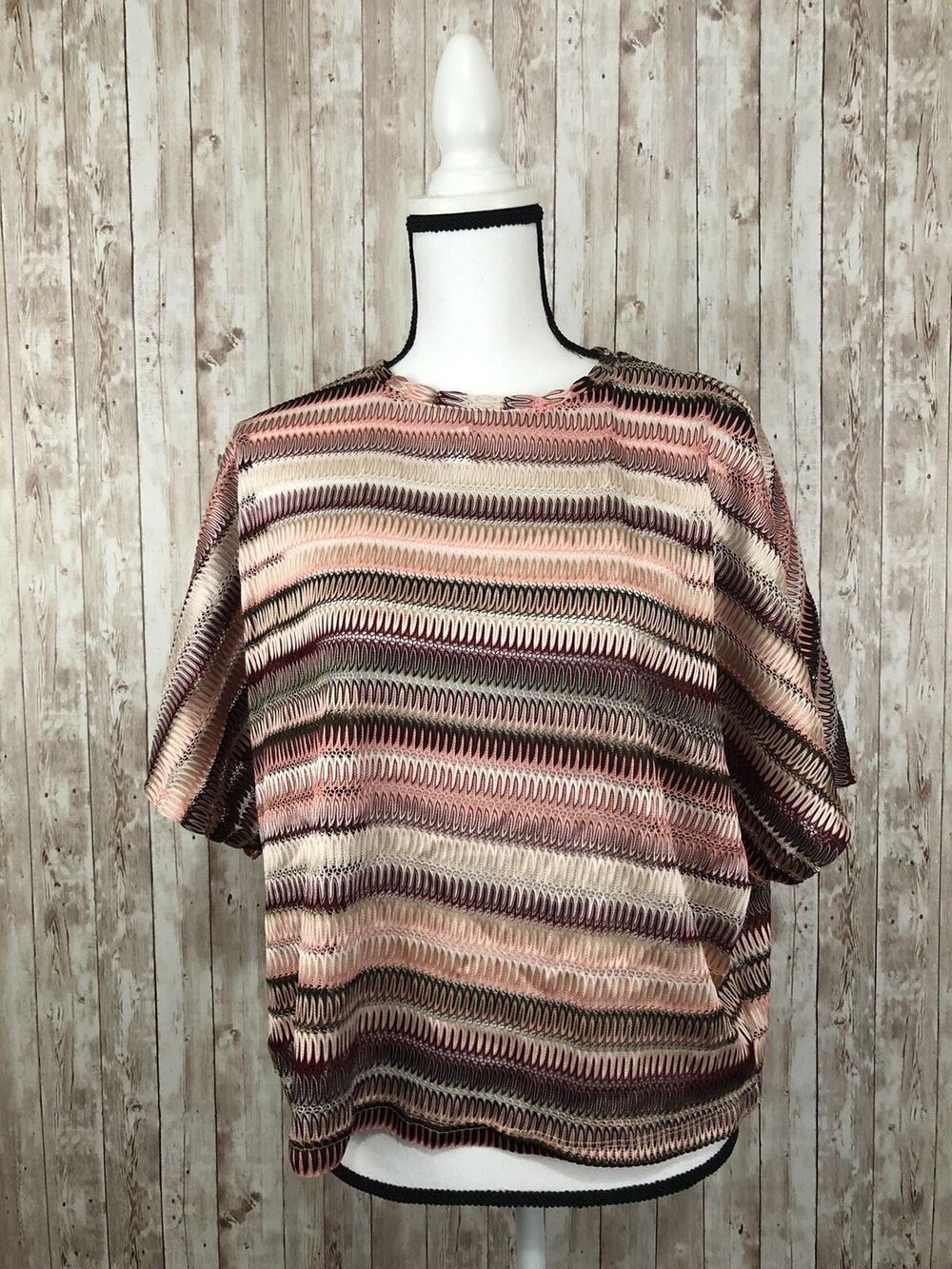 Bimy Sweater Womens Medium Pullover Open Knit Over Sized Shirt Lightweight N87